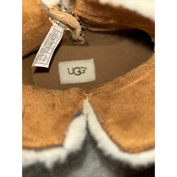NWOB Ugg Australia Sherpa Trim Suede Ankle Boots Size 5 - Picture 9 of 12